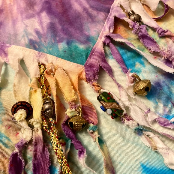 Tye dye homemade messenger style bag - Picture 3 of 5